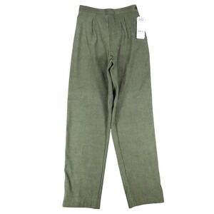 Lucia Trousers Womens Size 8 Y2K Cactus Green Stretch Pleated Straight Leg Pants